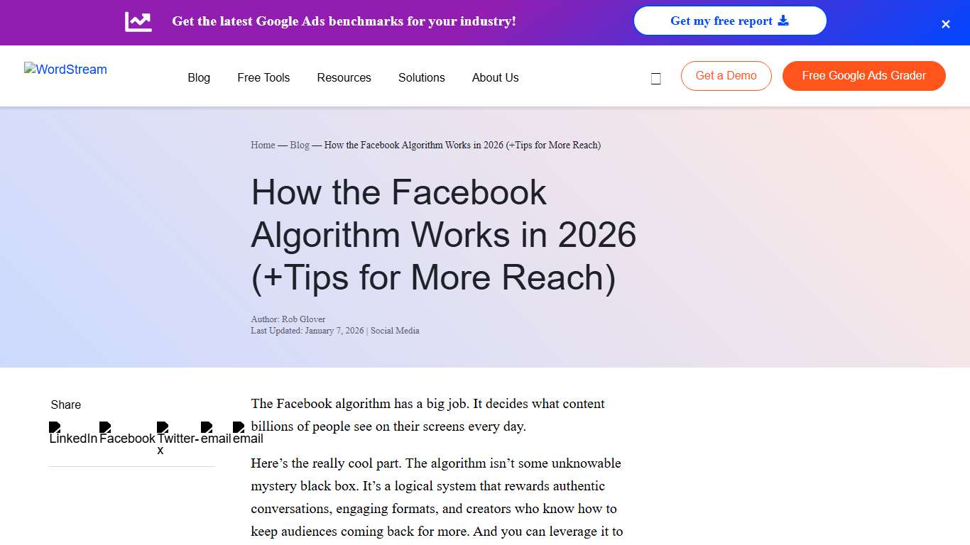 How the Facebook Algorithm Works in 2026 (+Tips for More Reach) WordStream