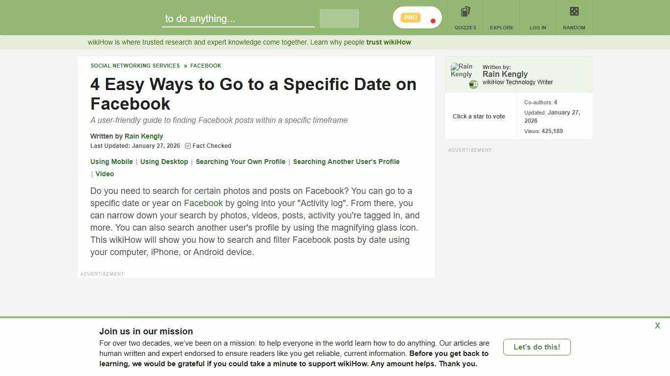How to Jump to a Year on Facebook: Mobile and Desktop
